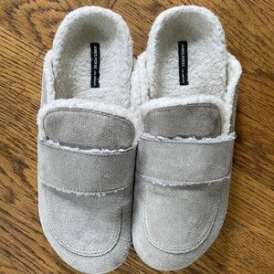 James Perse WOMEN'S SUEDE SHEARLING LOAFER